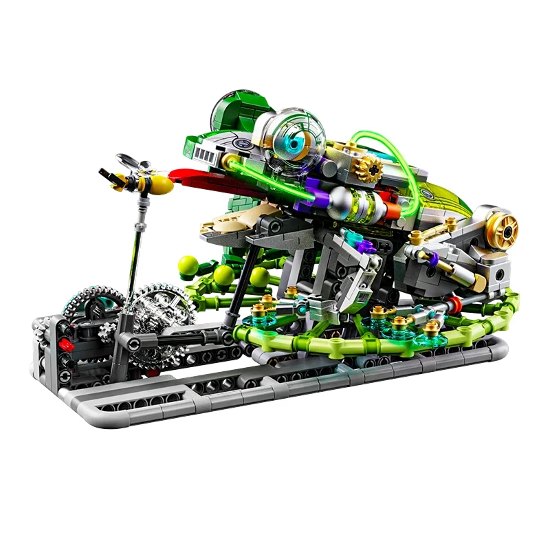 

13058 механическая лягушка, 898 шт., модели, сделай сам, маленькие строительные блоки, кирпич, MOC, техническая сборка, игрушки для детей, подарки