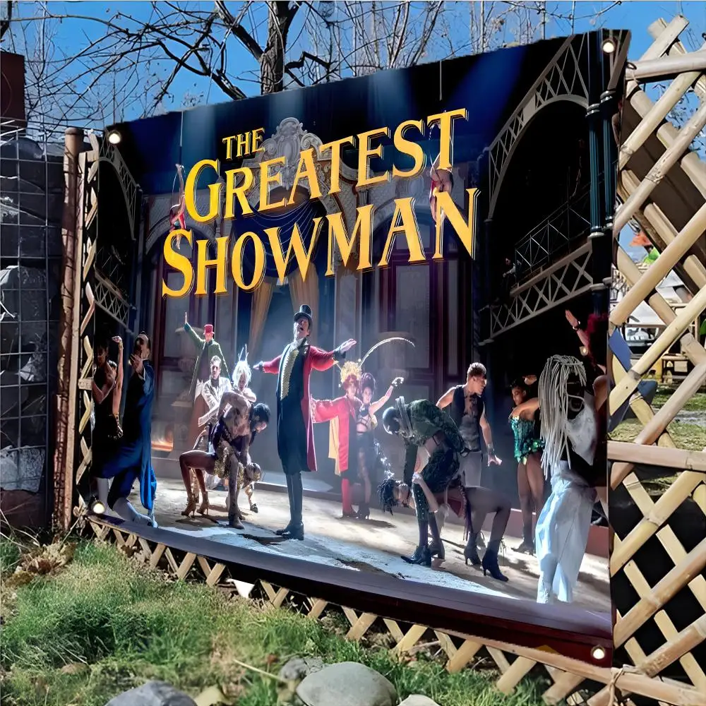 The Greatest s_Showman on Earth intense Flags Borderless four-ring ornament indoor outdoor decoration effortless to hang