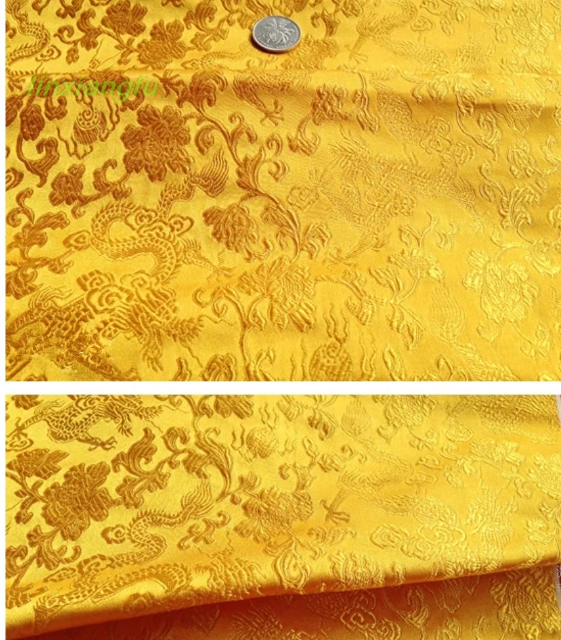 Closely Woven Silk: Why This Golden Yellow Dragon Fabric Is My Go-To for High-End Tailoring and Restoration Projects