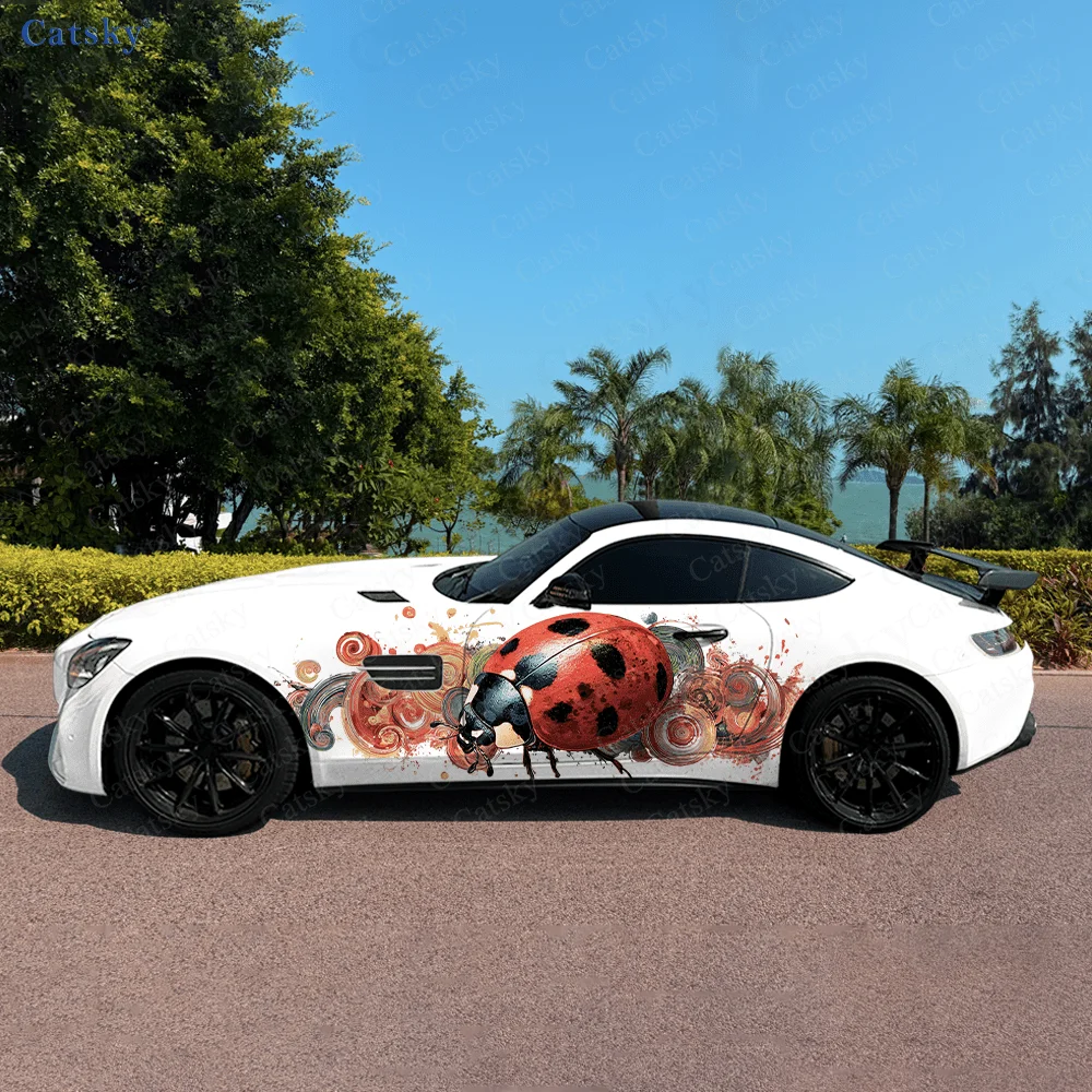 

Colorful Beetle Splash Car Side Sticker Decoration,PVC Waterproof Scratch Resistant Decal, Car Protection, Auto Accessories Gift