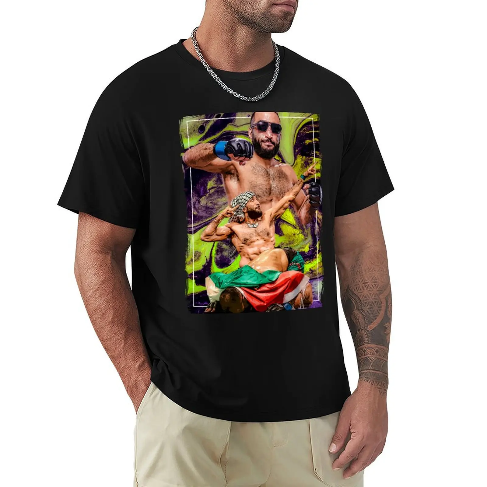 Belal Muhammad T-Shirt Large Size Basic Casual T-Shirt