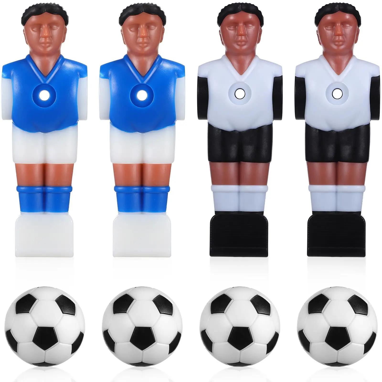

4 Pcs Replacement Players Resin Mini Figures Desk Kids Soccer Mini Football Players Table Balls Gift Packaging