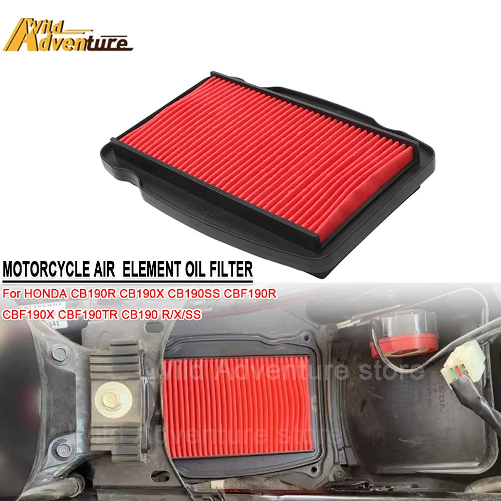 

Motorcycle Air Filter For HONDA CB190R CB190X CB190SS CBF190R CBF190X CBF190TR CB190 R/X/SS Drive Element Oil Filter Accessories