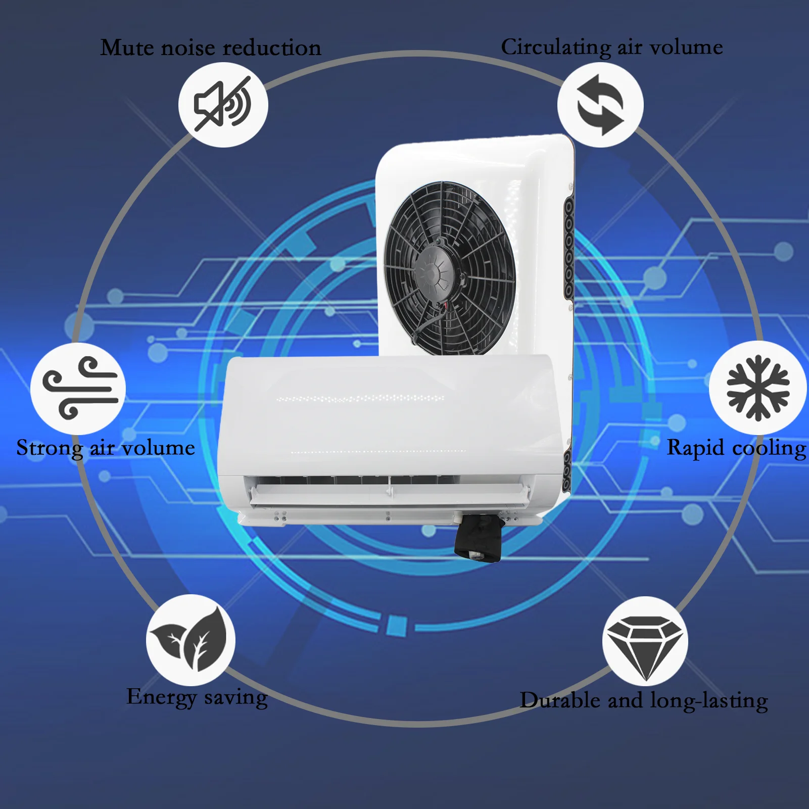 RV65F parking air conditioner electric variable frequency cooling 12V/24V on-board energy-saving roof mounted