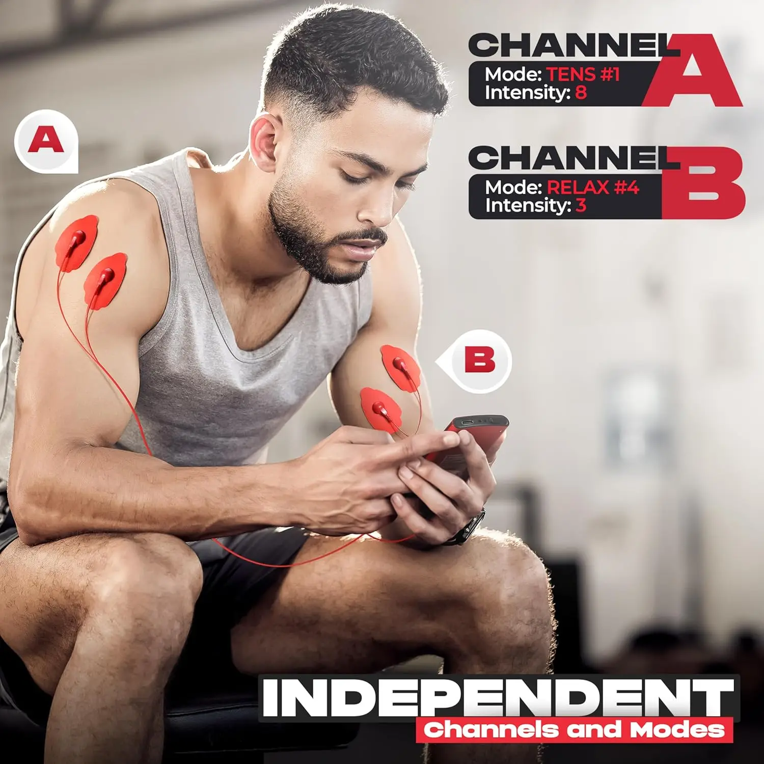 Electronic Muscle Stimulator for Shoulder, Neck, Back Pain Relief with Multiple Modes and Portable Design view 6