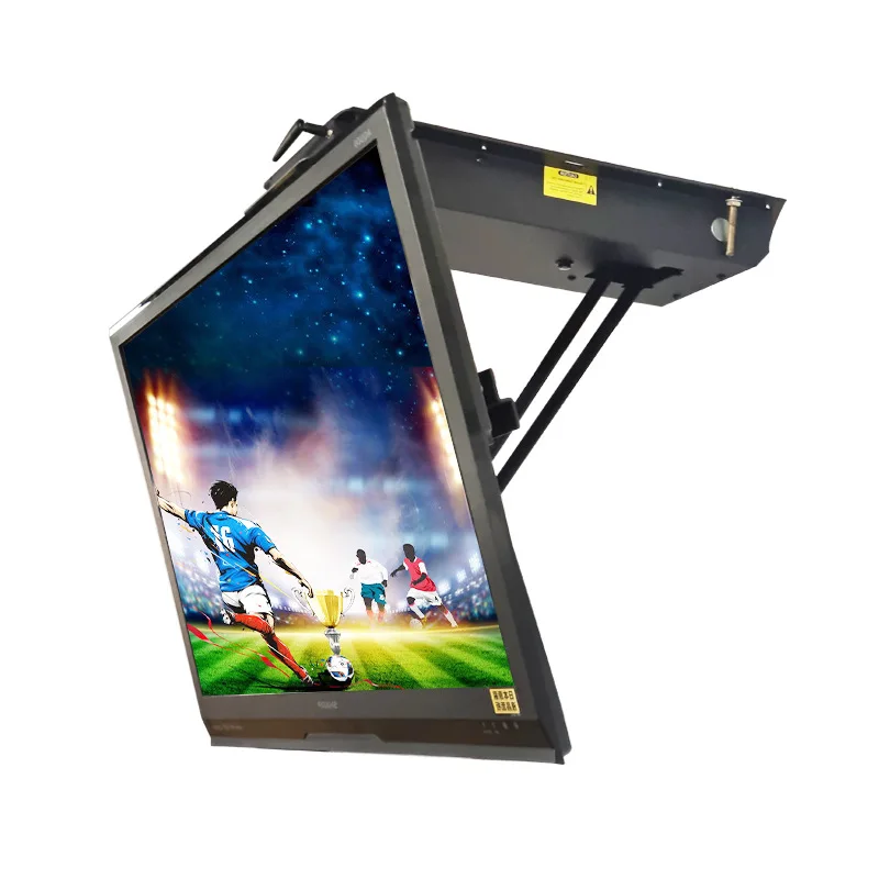 80KG wall mounted electric ceiling mounted TV lifting platform hidden electric pull-down flip TV lifting platform 32-85 inches