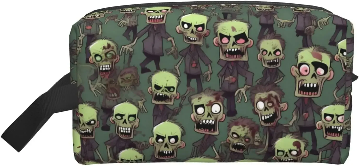 Many Zombies Toiletry Bag, Makeup Cosmetic  Travel  For Toiletries, Storage  With Zipper