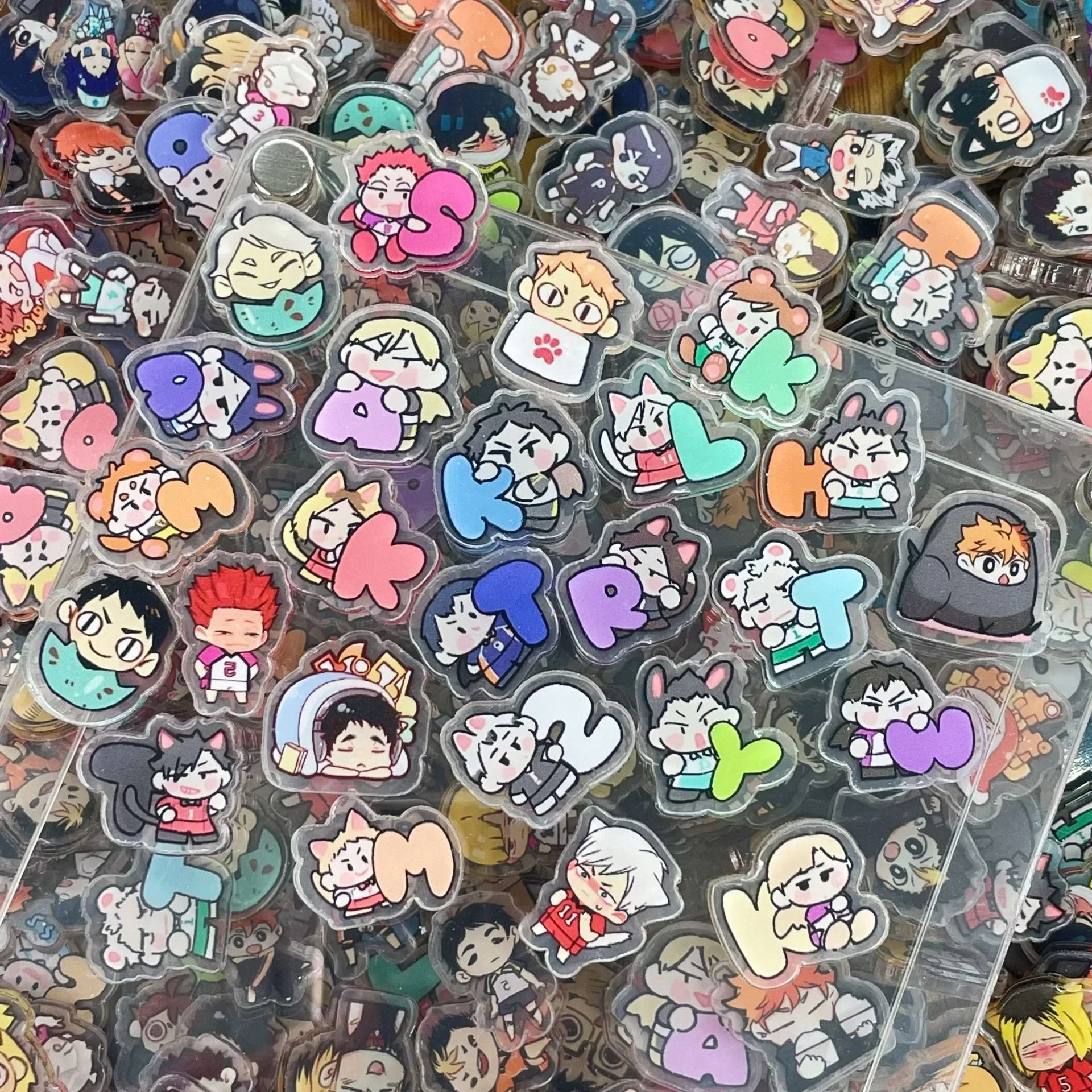 41 Stile 2cm 100-500g Anime-Serien Jujutsu Kaisen ONE PIECE Sailor Moon DIY Acryl-Zubehör Schlüsselanhänger PP-Clip Patch – Detail 22