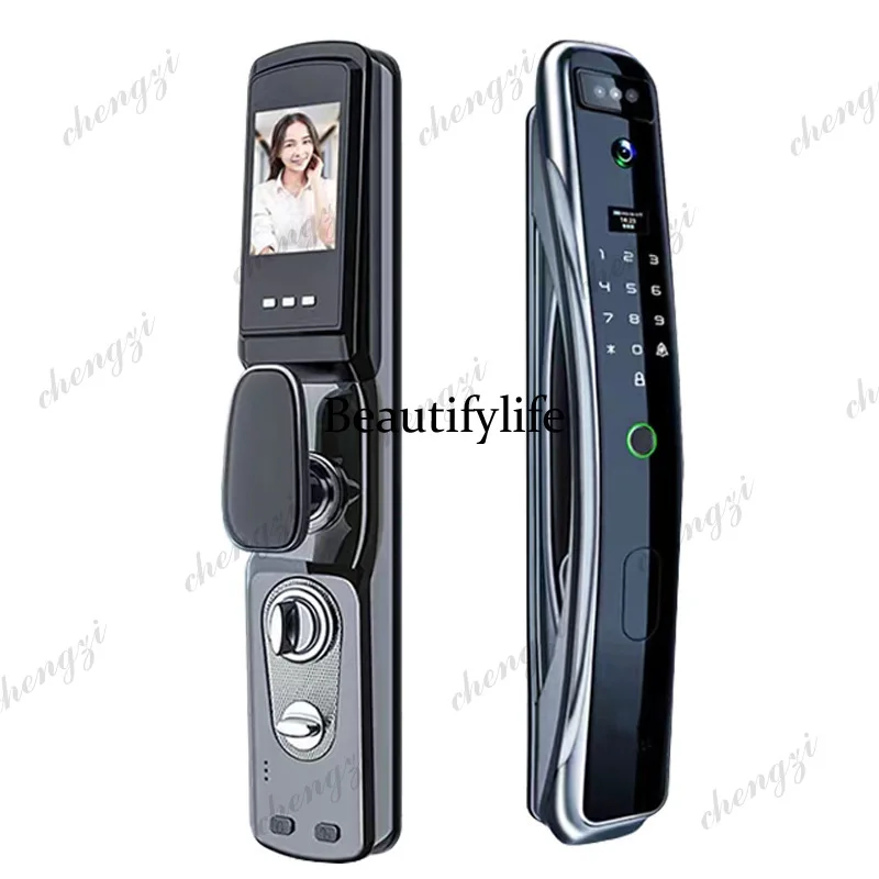 Facial recognition fingerprint lock Home security door, electronic, smart door, fingerprint lock