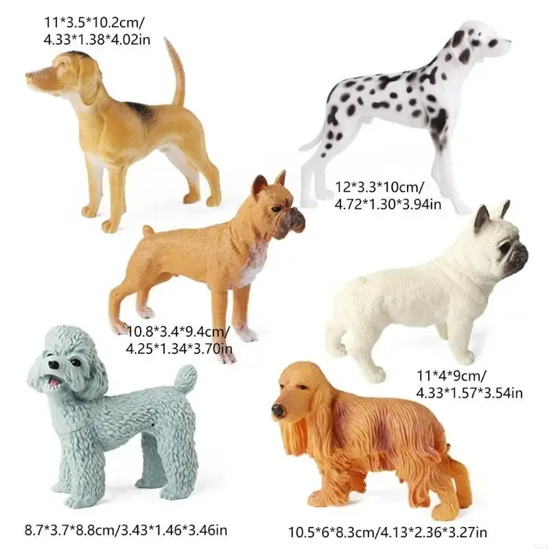 Realistische Hund Statische Modell Hohl Figur Spielzeug Tier Figur Statue Hunde Figur Set Kinder Sammeln Spielzeug Kuchen