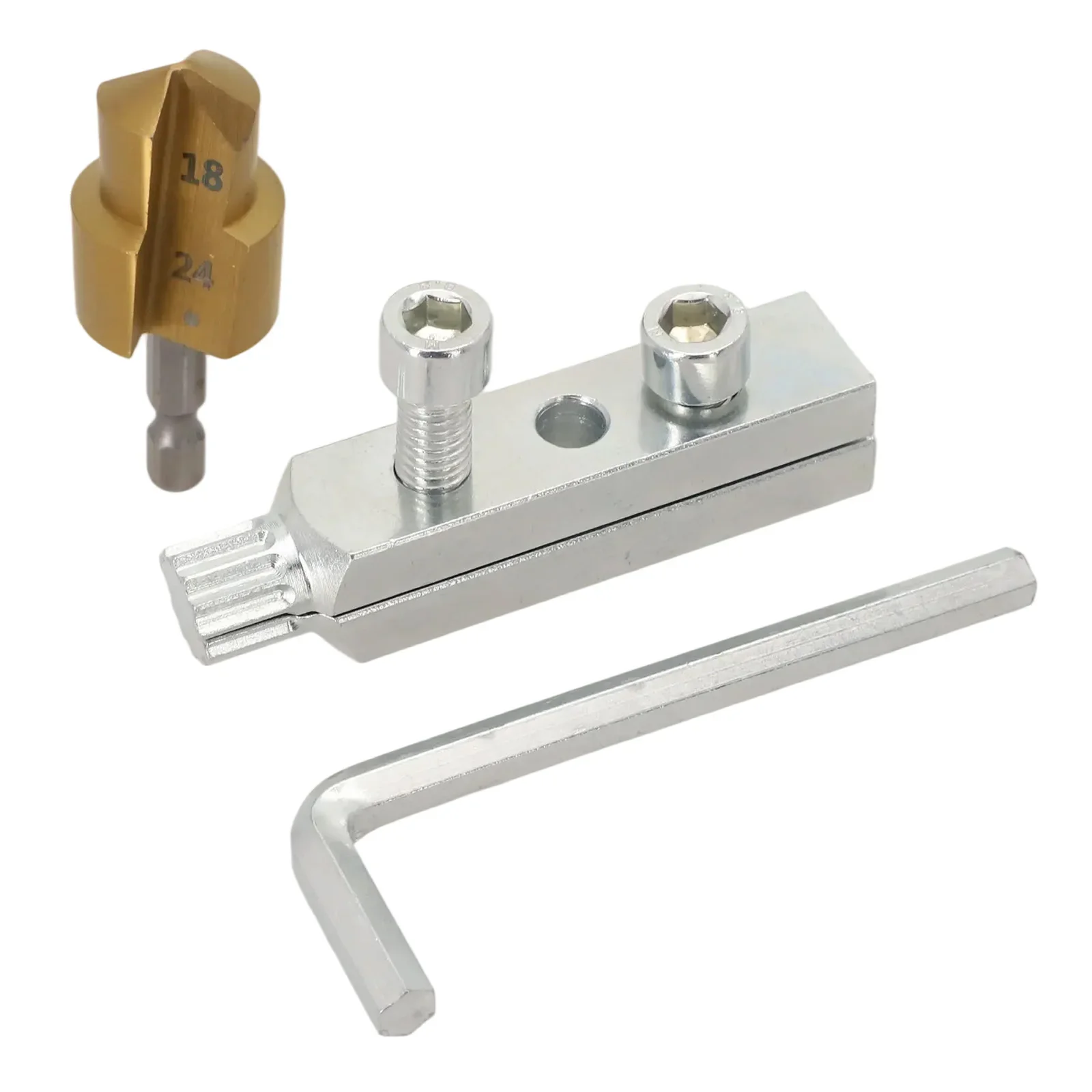 Simplified Plumbing Tasks Robust Angle Valve Broken Wire Extractor Tool Paired With Reliable Hex Drill Bit Accessory