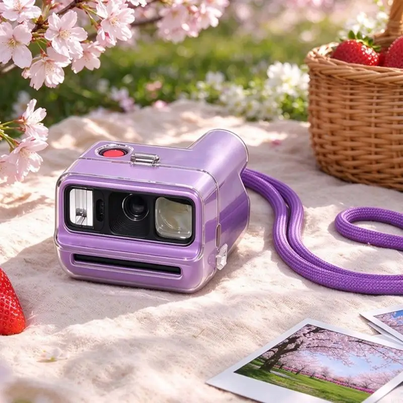 Camera Protective Shell for Go 3 with Clear Polycarbonate Body, Integrated Cover, and Access Openings for Travel H8WD