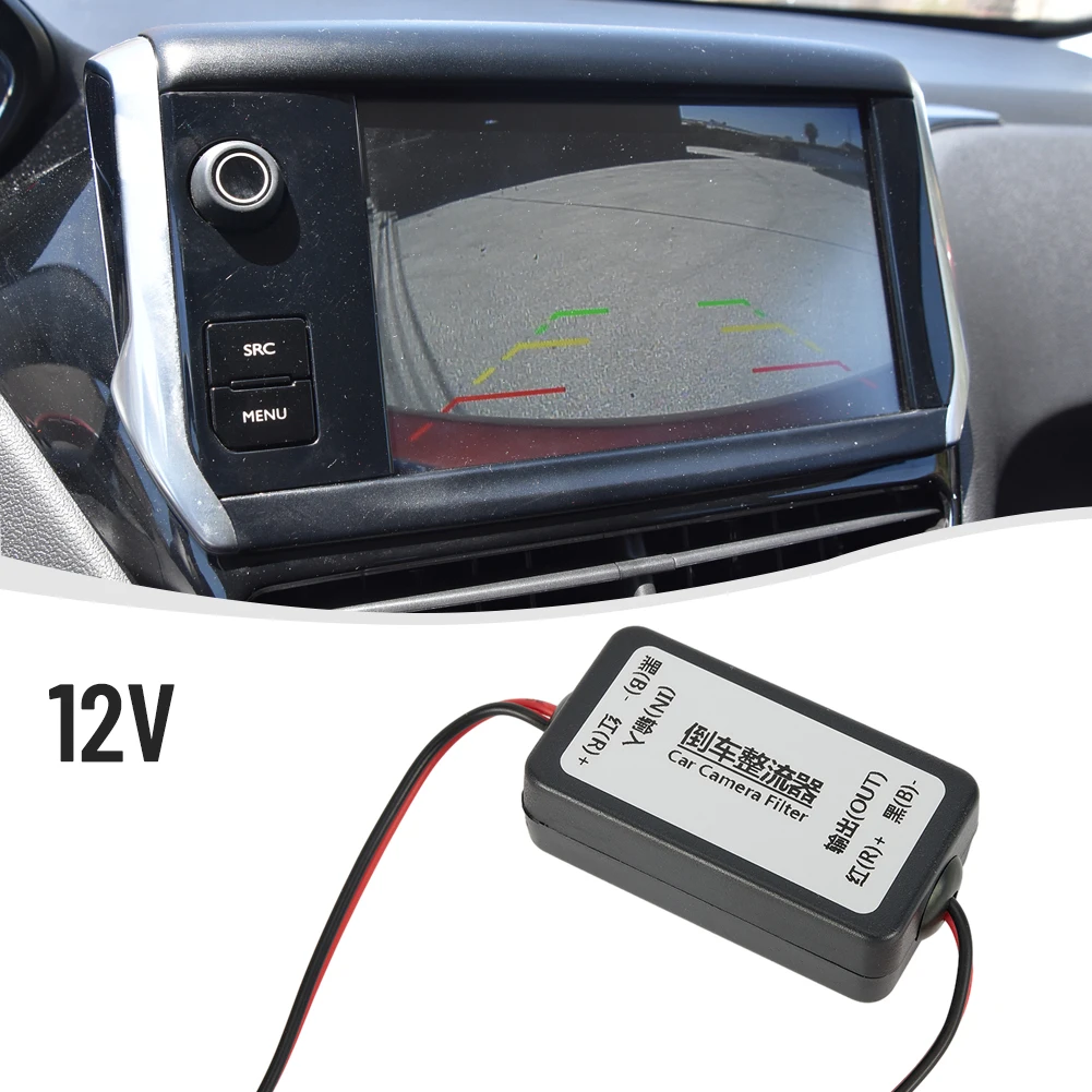 12V DC Power Relay Capacitor Filter Rectifier for Car Rear View Relay Capacitor Camera Auto Eliminate interference Connector