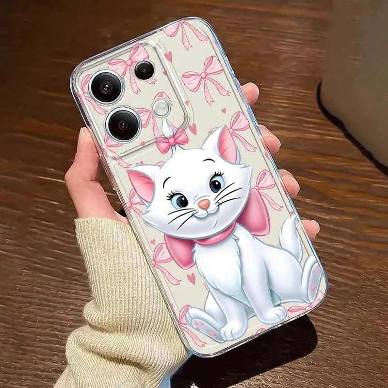 

Disney Mary Cat Cute For Xiaomi Redmi 10 11 K30 K40 K50 K60 K70 Pro Prime Plus Ultra Zoom 5G TPU Transparent Phone Case