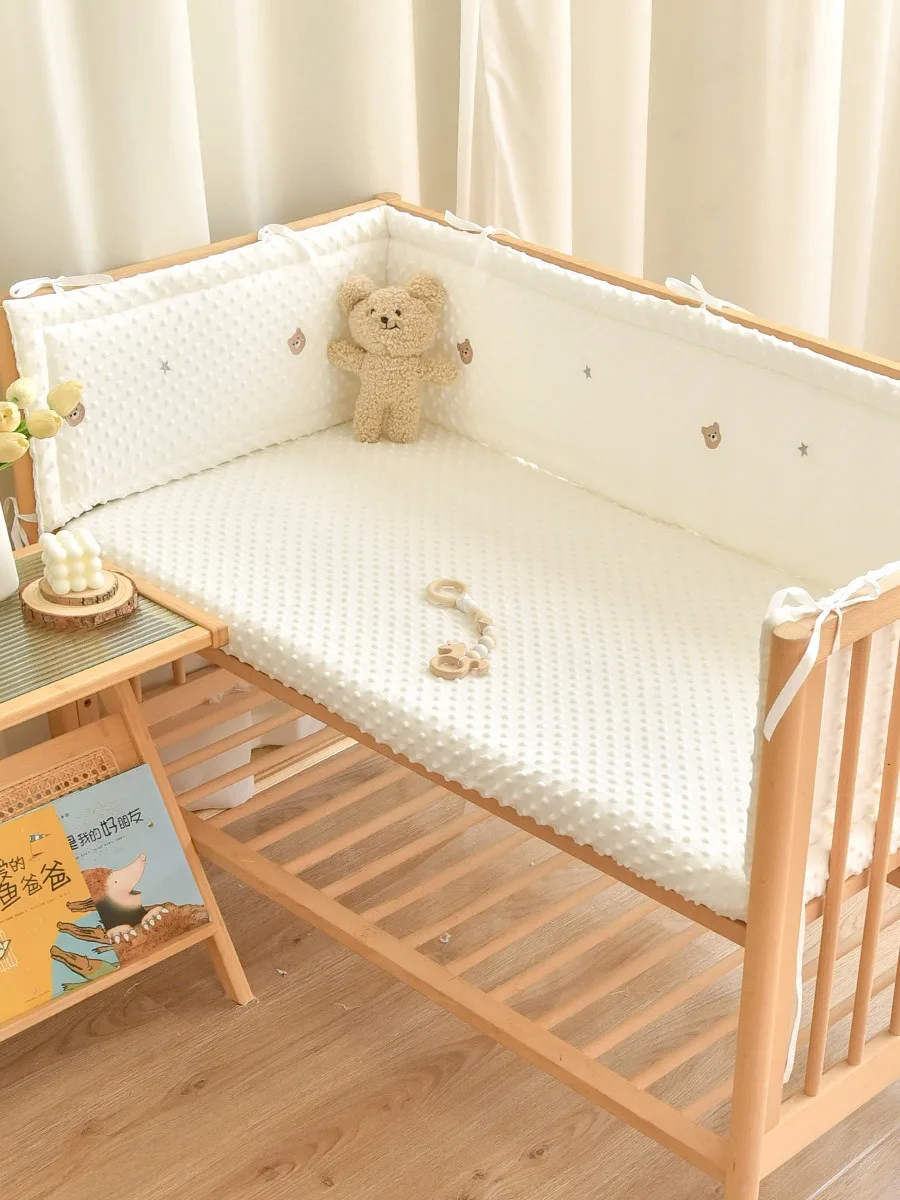 Berço de bebê recém-nascido com saco macio anti-colisão, One Piece for Comfort Children's Bean Bed, Spliced Bed Fence