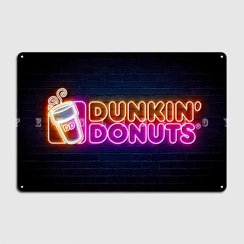 Dunkin Donuts Metal Sign Cinema Garage Club Bar Create Plaques Tin Sign Posters