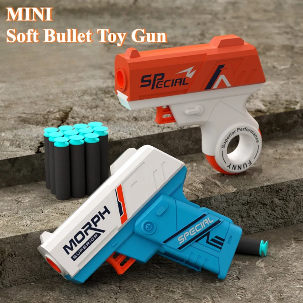 Mini Shell Soft Bullet Launcher Speelgoedpistool Handmatig laden Stress Relief Speelgoed Schieten Ontspannen Outdoor Verjaardagscadeau voor jongen en volwassenen