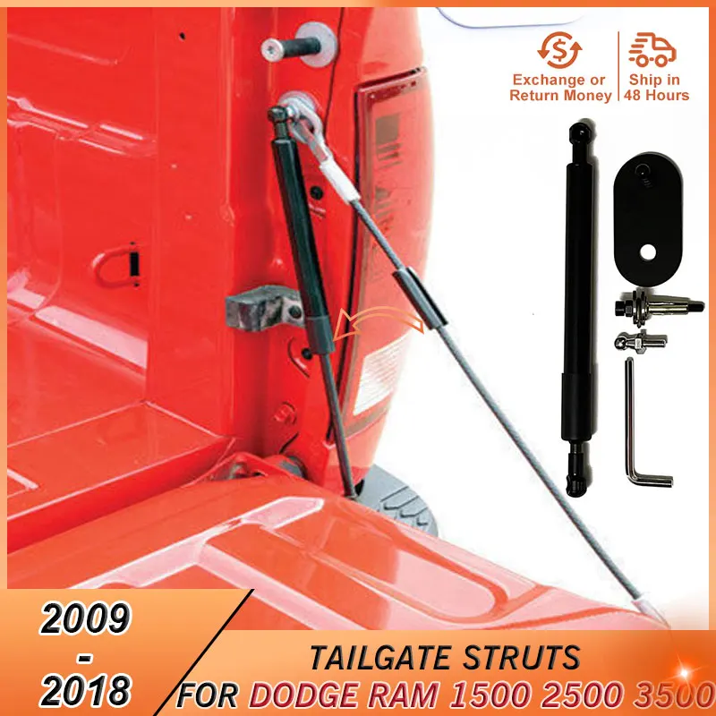 2009-2018 Tailgate Lift Support Strut Bars for Dodge Ram 1500 2500 3500 2009 2010 2011 2012 2013 2014 2015 2016 2017 Accessories