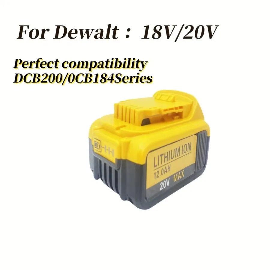 New 100%12000mAh 20V for Dewalt Power Tool Battery DCB206 20V 12.0Ah Battery DCB206 20V Battery DCB205 DCB200