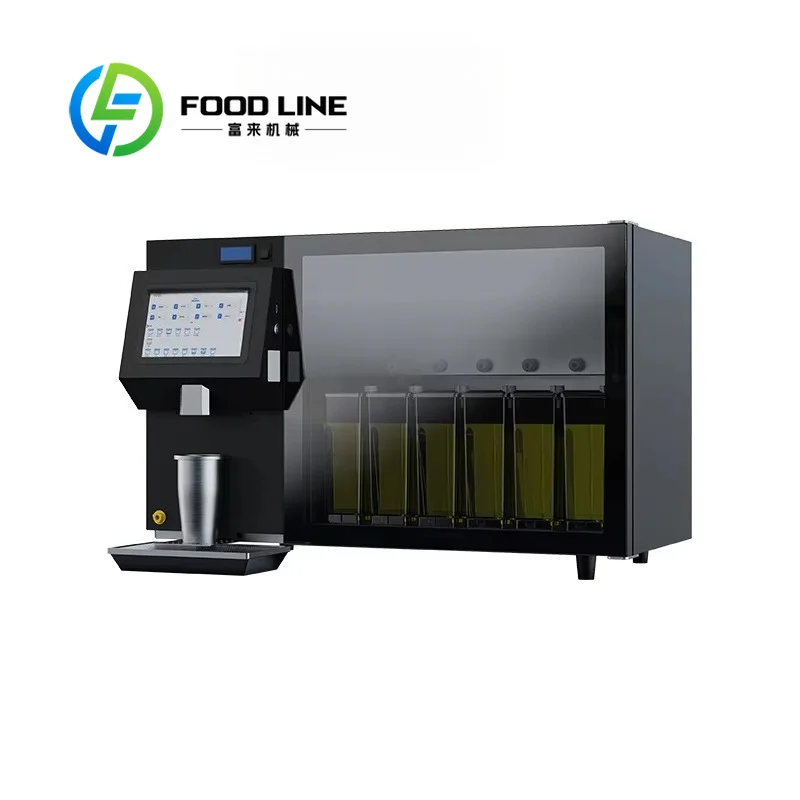 Factory Price Stainless Steel Bubble Tea Drink Station Milk Tea Counter Wooden Bubble Tea Counter for Sale
