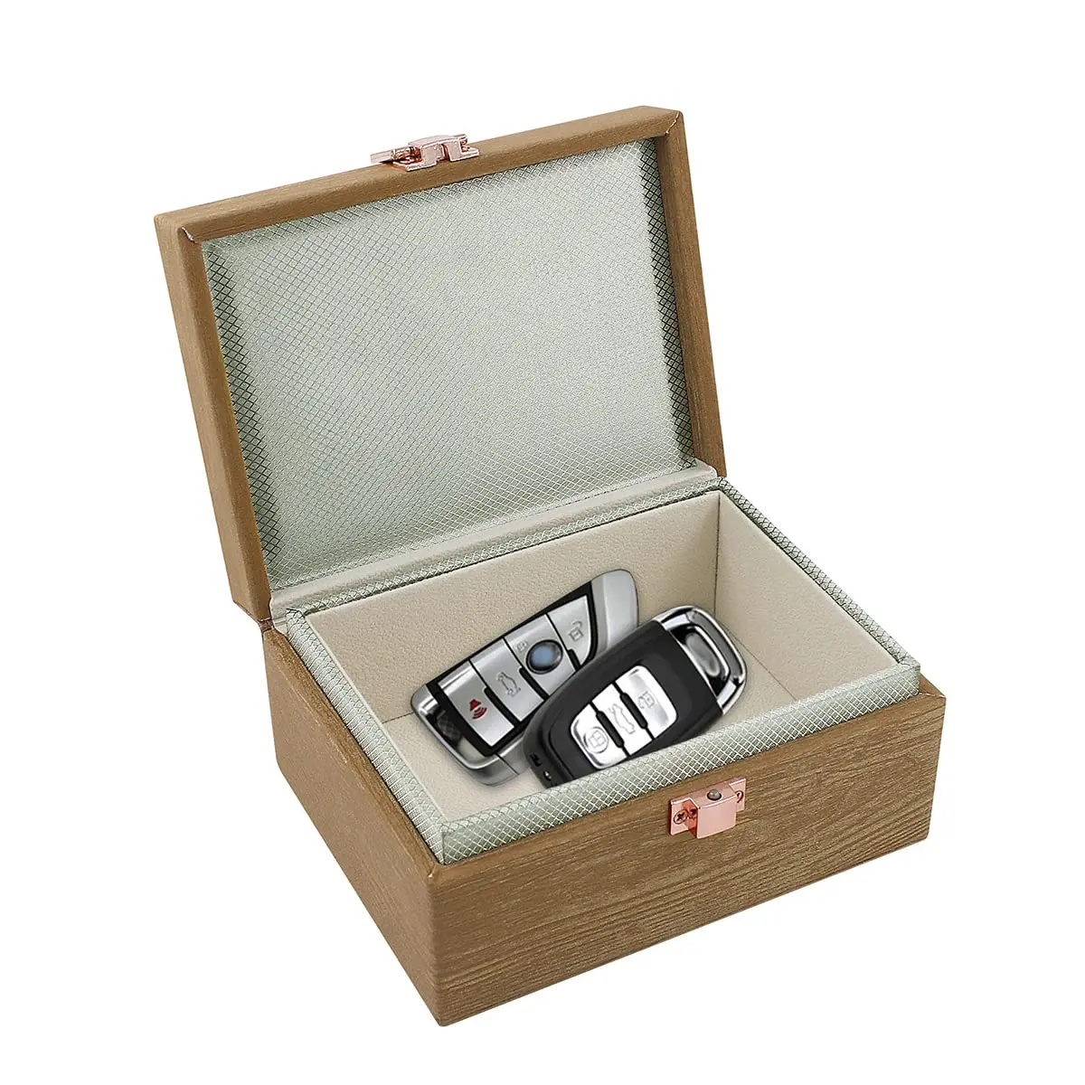 

Faraday Key Fob Protector Box RFID Signal Blocking Shielding for Keys Anti-Theft Vintage Faraday Cage with High-Grade Protein