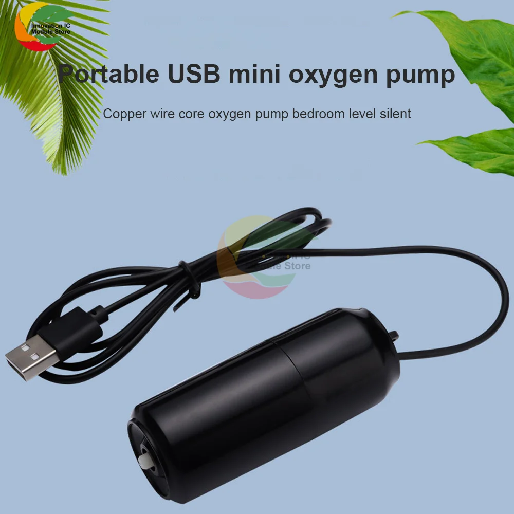 Aquarium Oxygen Air Pump Fish Tank USB Silent Air Compressor Aerator Portable Mini Small Oxygenator Aquarium Accessories 5v 1W