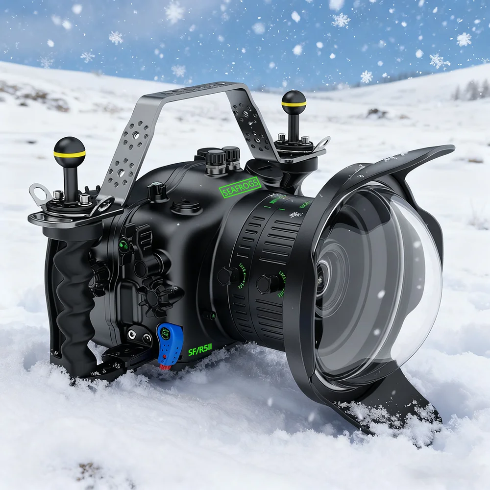 Seafrogs Aluminum Alloy Camera Case Deep Dive Waterproof 100M Cover For Canon R5 II Underwater Photography Equipment