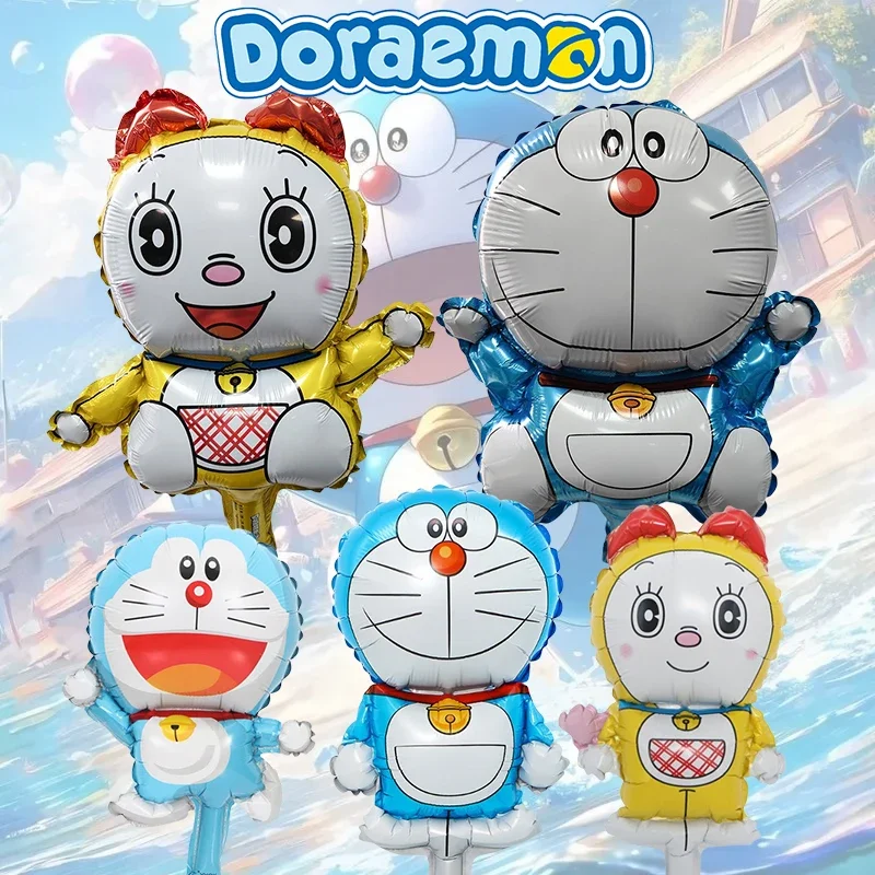 Воздушный шар из алюминиевой фольги в форме мультфильма Doraemon, милые детские украшения на день рождения в стиле аниме, Дорами, свадебный реквизит для украшения Хэллоуина
