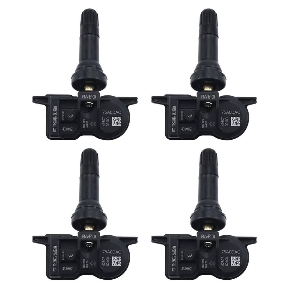 4Pcs TPMS Tire Pressure Sensor For Toyota Yaris Corolla Land Cruiser PMV-E100 4260702070 4260702090 4260702050 4260712020 433MHz