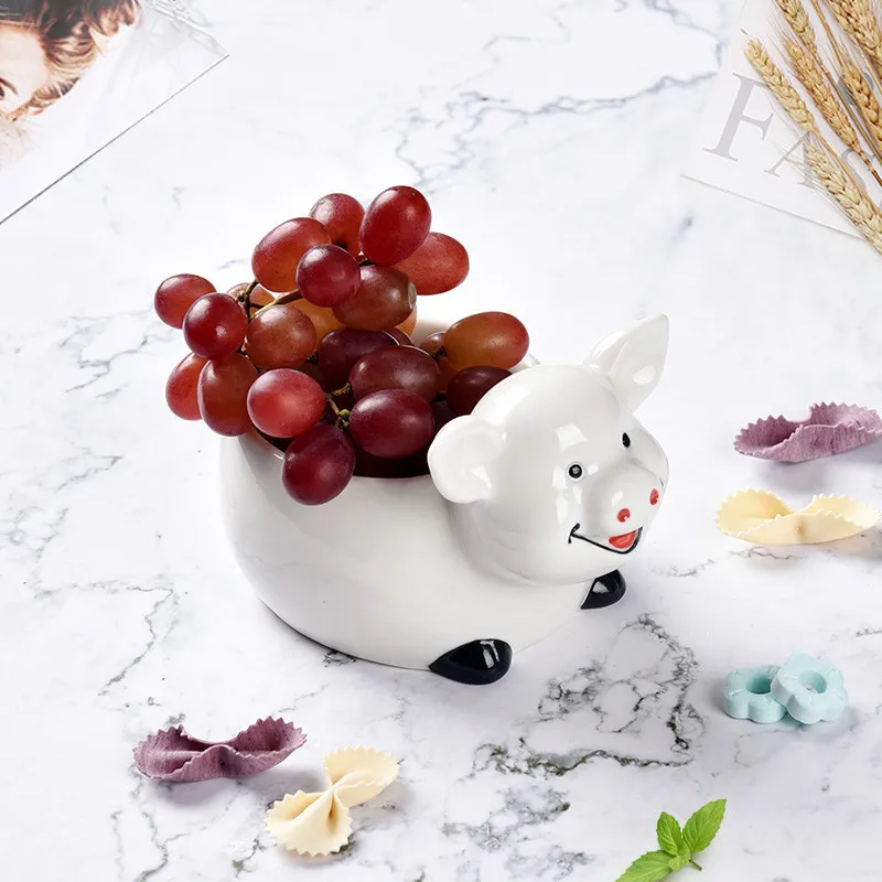 Creative Ceramic Bowl Household Tableware Set Girl Heart Student Children\'s Single Personality Lovely Supplementary Food Bowl