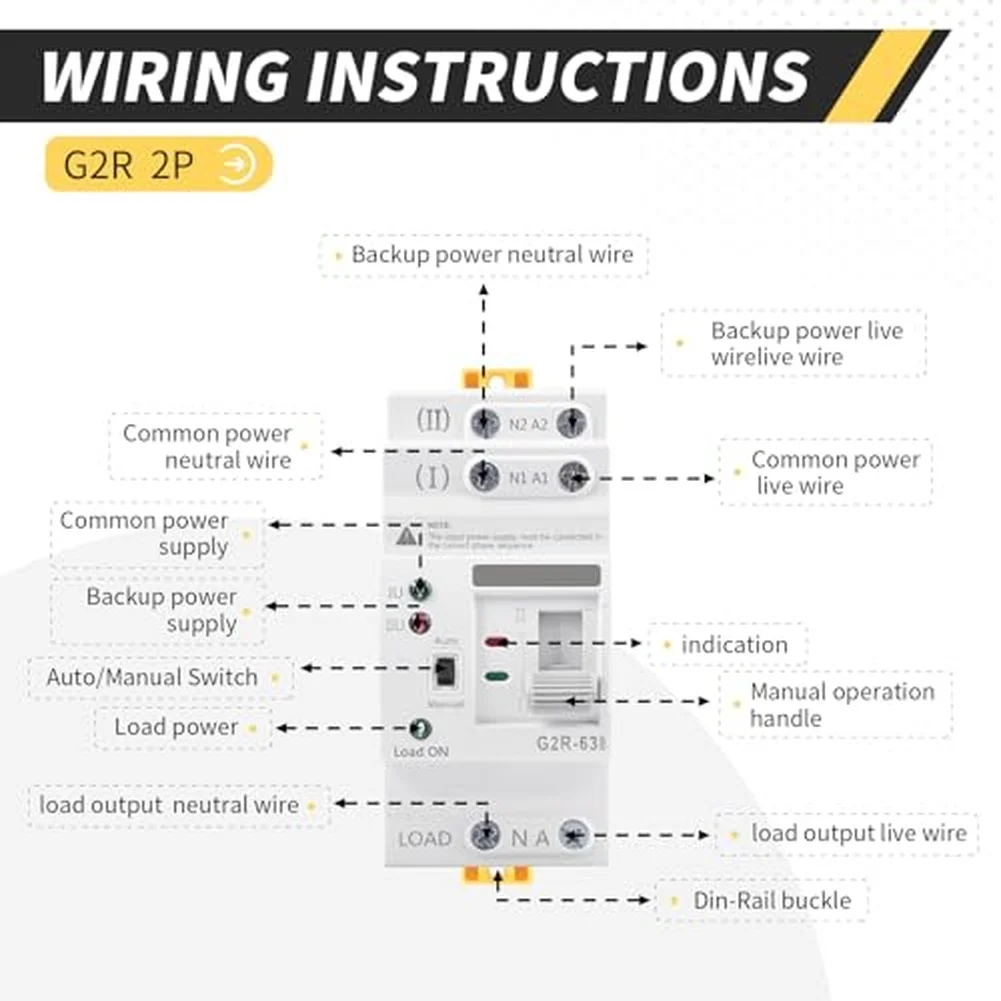 Integrated Light Indicators Mechanical Stress Resistance Automatic Mode Power Switch Automatic Transfer Switch