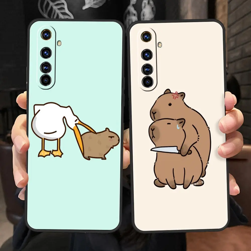 

Cartoon Capybara Phone Case For Realme 11 10 9 8 5G 7 6 GT2 Pro Plus C21 C11 C25 C35 For Realme GT Neo 2 3 3T Silicone Cover