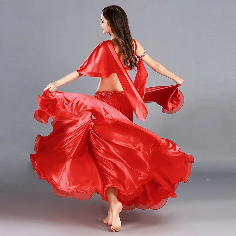 op maat gemaakte buikdans kostuum vrouwen lange rok set sexy prestaties kostuums high-end oosterse dans kostuum buikdanskleding