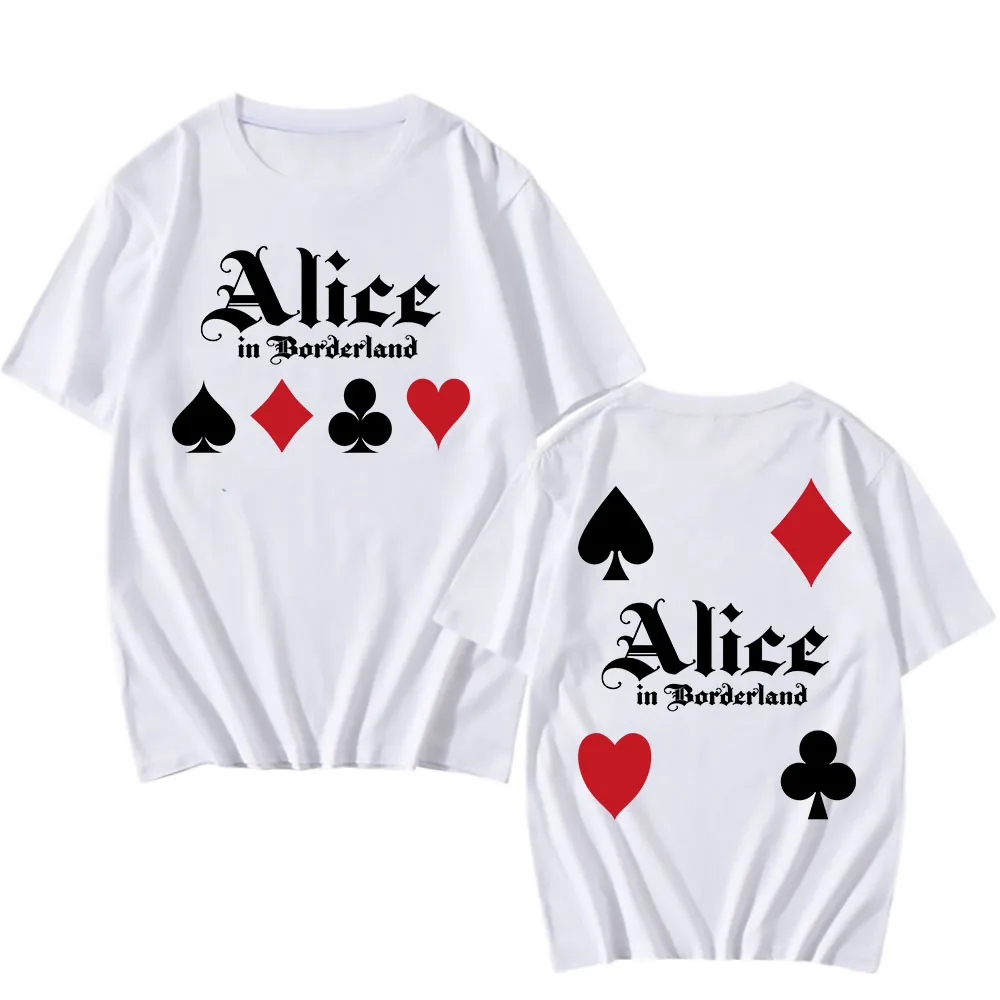 Camisetas de Alicia en Borderland Temporada 3, Camiseta de algodón de manga corta para hombre, moda informal, ropa de calle Unisex, camisetas para hombres y mujeres
