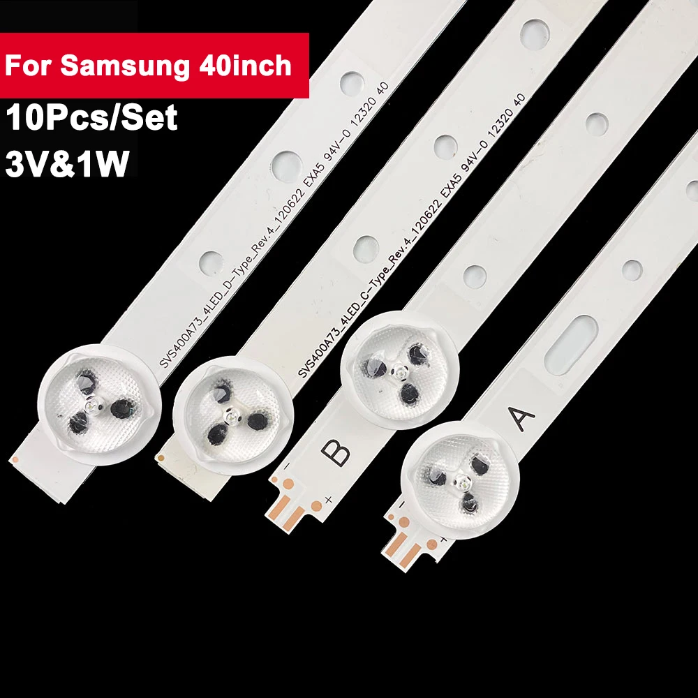 

10Pcs/set 40inch LED Backlight Strip for Samsung 40'' LTA400HM23 SVS400A79 SVS400A73,40D1333B,40L1333B,40PFL3208T 40PFL3108T/60