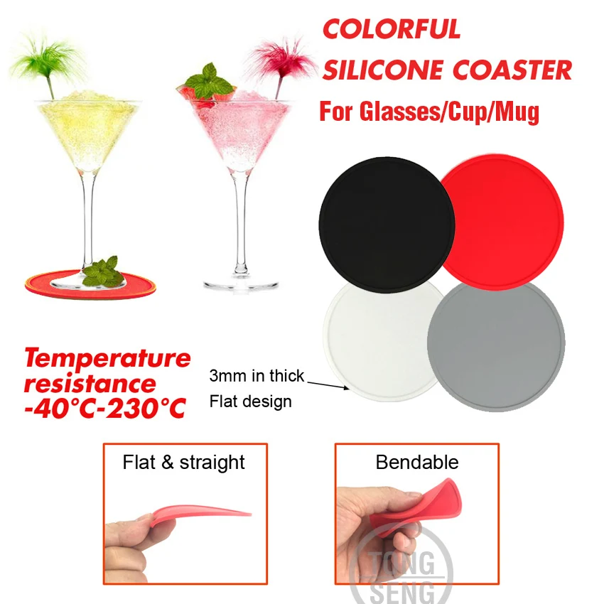 Coperchio in Silicone e sottobicchiere Set di 2 pezzi per tazza tazza di vetro tazza coperchio sottobicchiere per tè/caffè/tazza di latte con manico