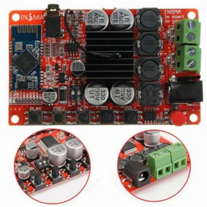 

TDA7492P Bluetooth4.0Audio Receiving Digital Amplifier Board StereoLEDDisplay Voltage Temperature