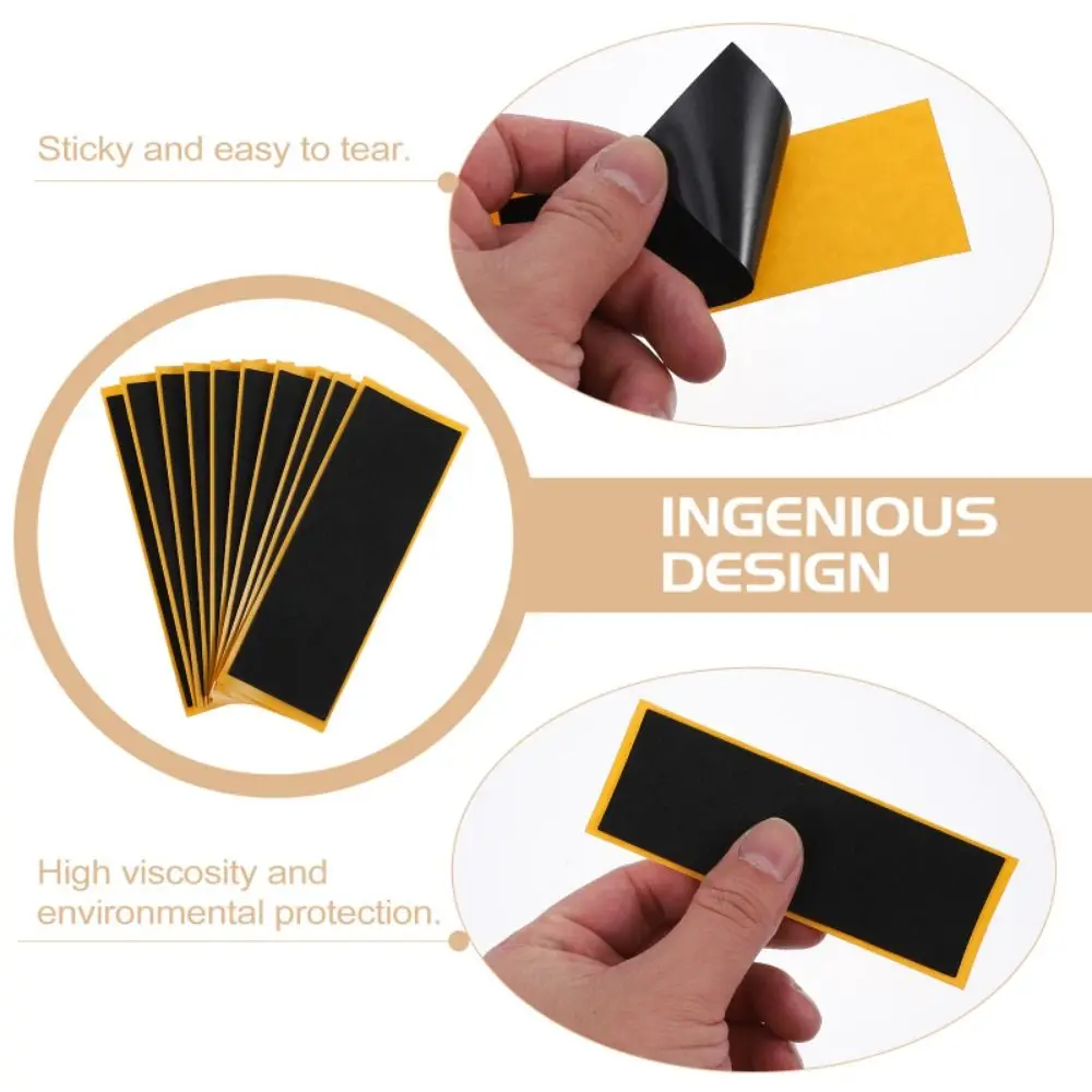 1/10Pcs Fingerboard Grip Tapes Black Fingerboard Deck Uncut Self-adhesive Tape Stickers Black Foam Grip Non-slip Tape Stickers