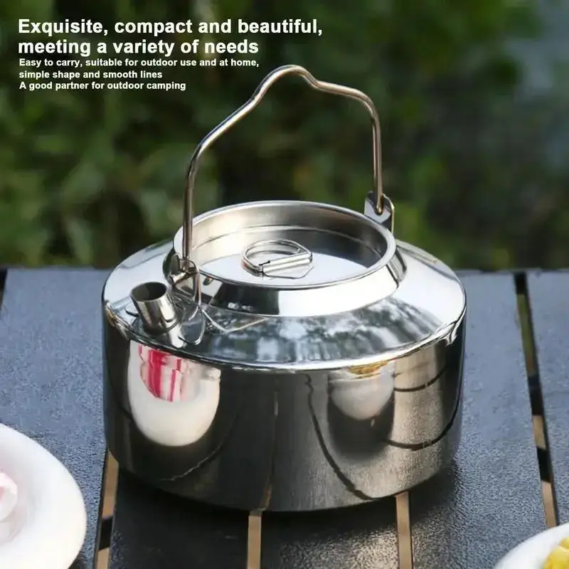 

Camping Portable Stainless Steel Kettle Teapot Outdoor Hiking Travel Coffee Maker Cooking Utensils Camping Equipment