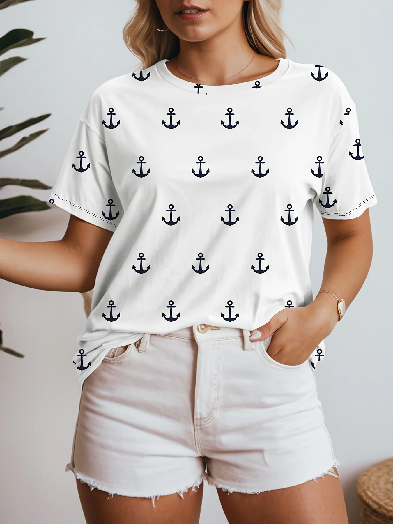 

Женская футболка большого размера с короткими рукавами и принтом, свободная и повседневная, мягкая, удобная и дышащая, для занятий спортом на открытом воздухе