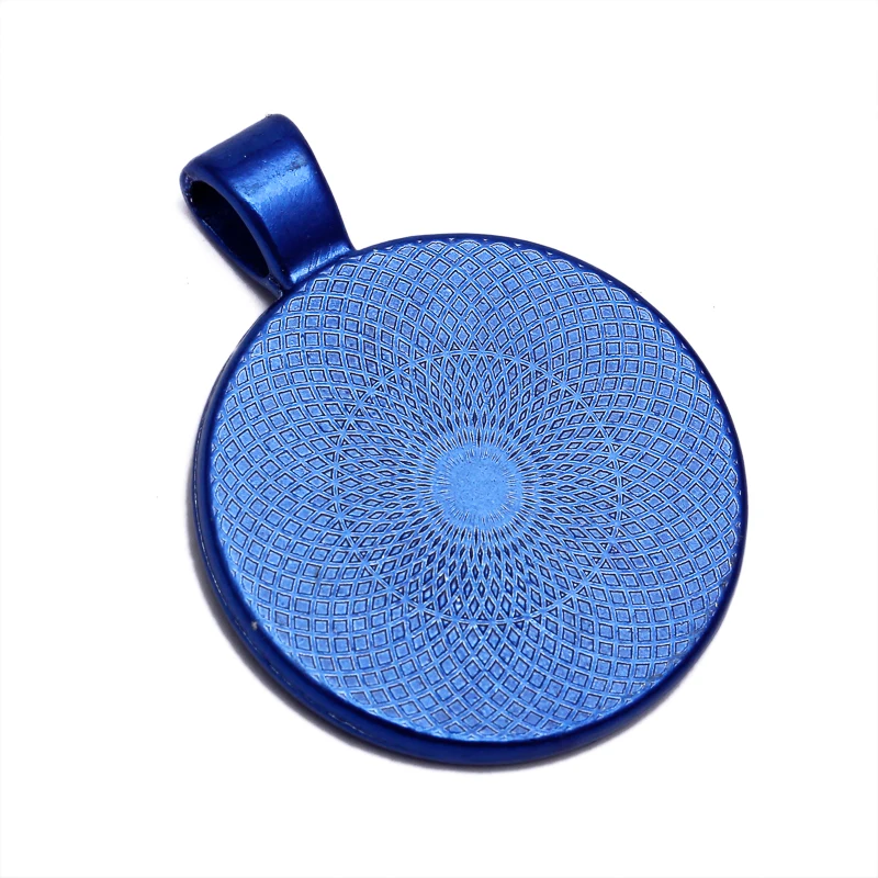 10pc Cabochon 25mm Pendant Glass Cabochon Cameo Settings Base Tray Bezel Blank DIY Jewelry Necklace Findings Components B