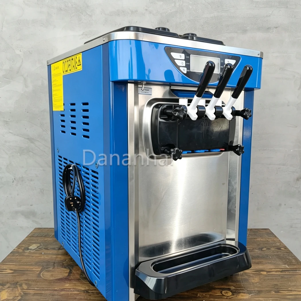 Commercial Soft Serve Ice Cream Machine Triple Flavor Frozen Yogurt Equipment for Catering Business