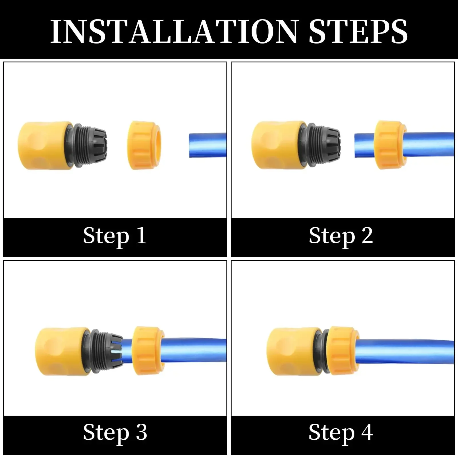 10pcs Garden Tap 1/2 3/4 1 Inch Hose Quick Connectors Nipple Hose Waterstop Connector Irrigation Water Tube Coupler Set