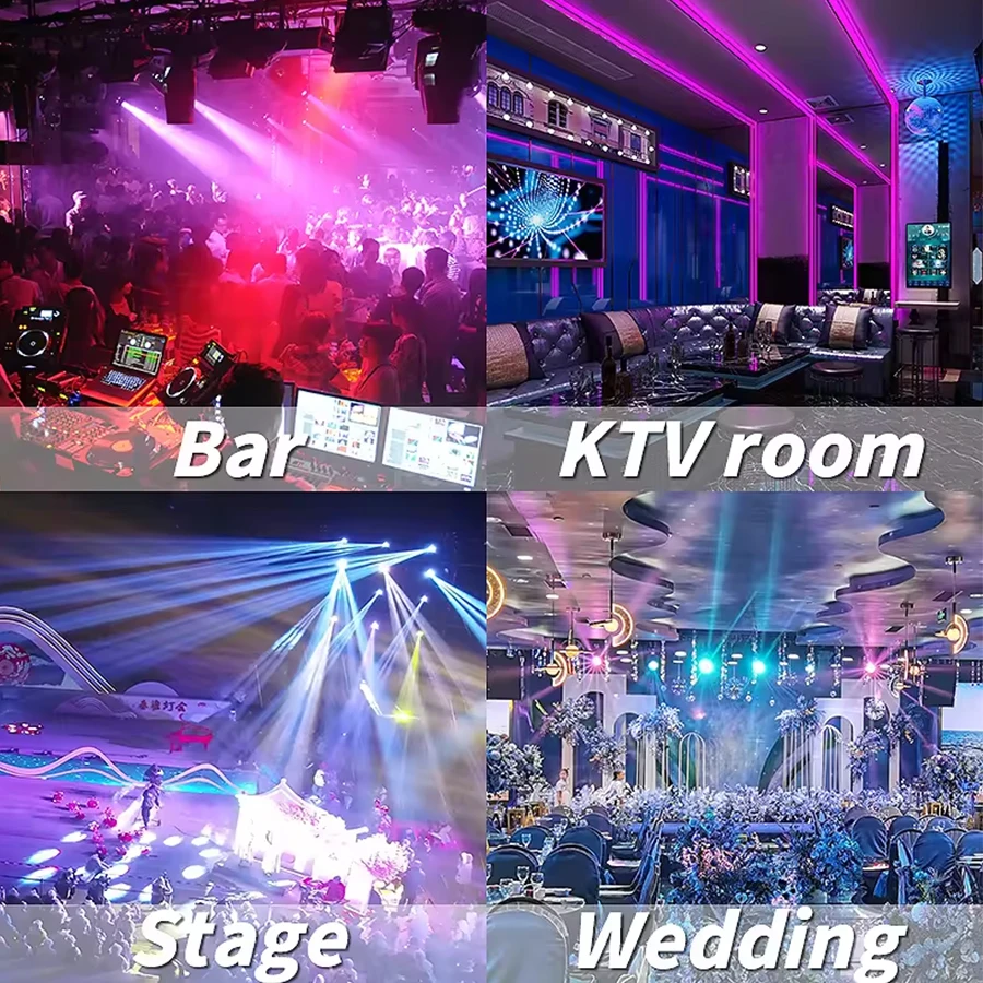 Vierobjektiv-RGBY-Laserprojektor mit vier Linsen, DJ-Disco-Partylicht, Weihnachtsdekoration, DMX-Laserlicht, geeignet für DJ KTV Disco – Detail 15