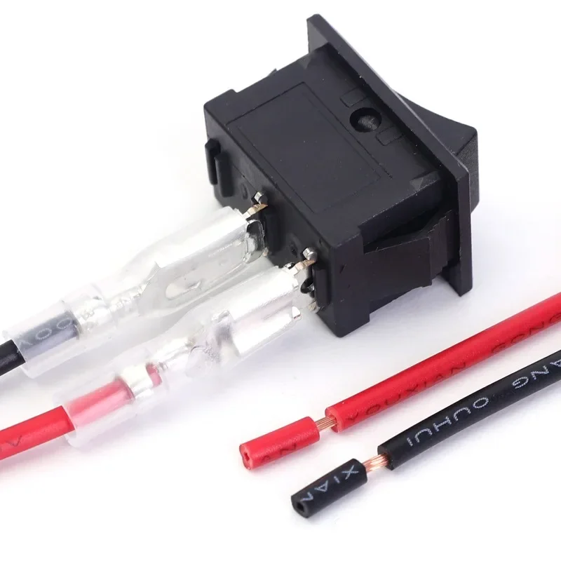 2-Pin Round Rocker ON/OFF Switch SPST for Automotive Marine Toggle Switch Modified Auto and Motorcycle Boat Switch Wire 1-20pcs