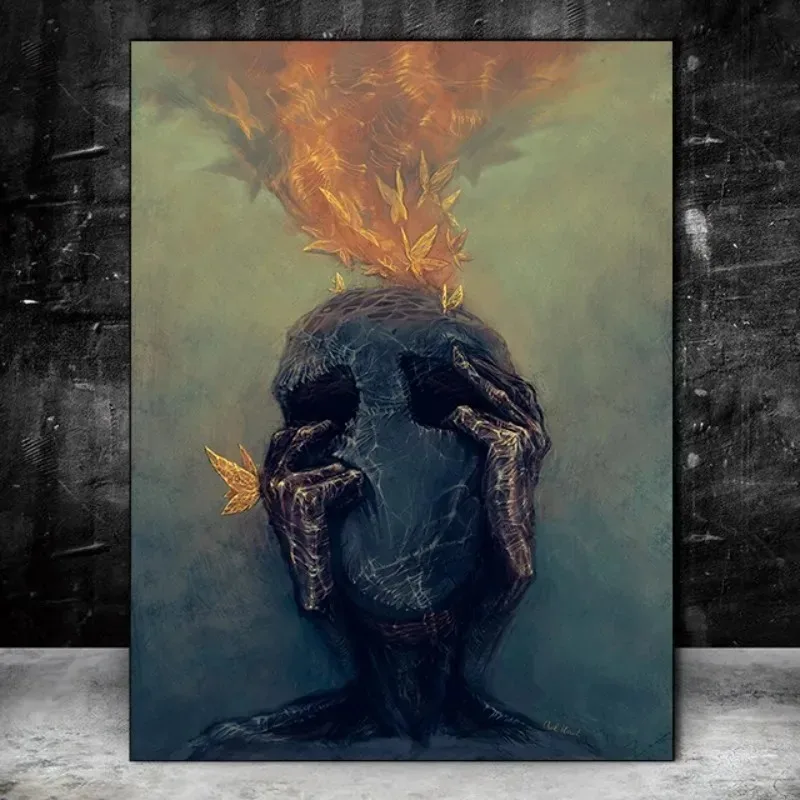 Zdzisław Beksiński Artwork Poster Prints Polish Surreal Dark Canvas Painting Gothic Wall Art for Living Room Home Decor Mural