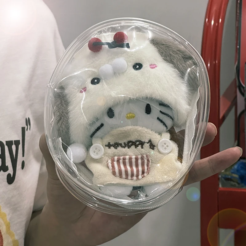 

Sanrios Plush Toys Doll Anime Figures Hellokittys Soft Plush Keychain Bowknot Bag Pendant Cute Cartoon Hanging Décor Girls Gift