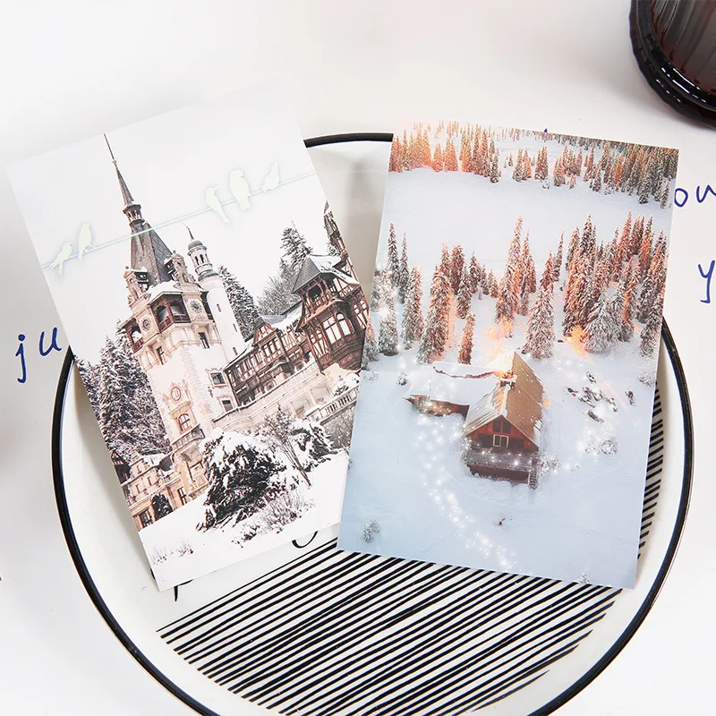 30 Pcs/Set In The Name Of Solitude Series Postcard Creative Landscape illustration INS Style Greeting Cards Gift Message Card