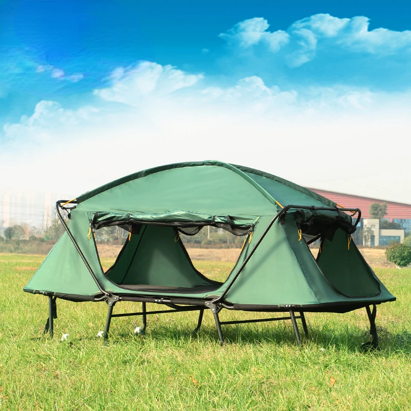 Outdoor 2 Person Military Off Ground Folding Bed Tent Waterproof  Automatic Fishing Beach Awing Camping Car Self Driving Canopy