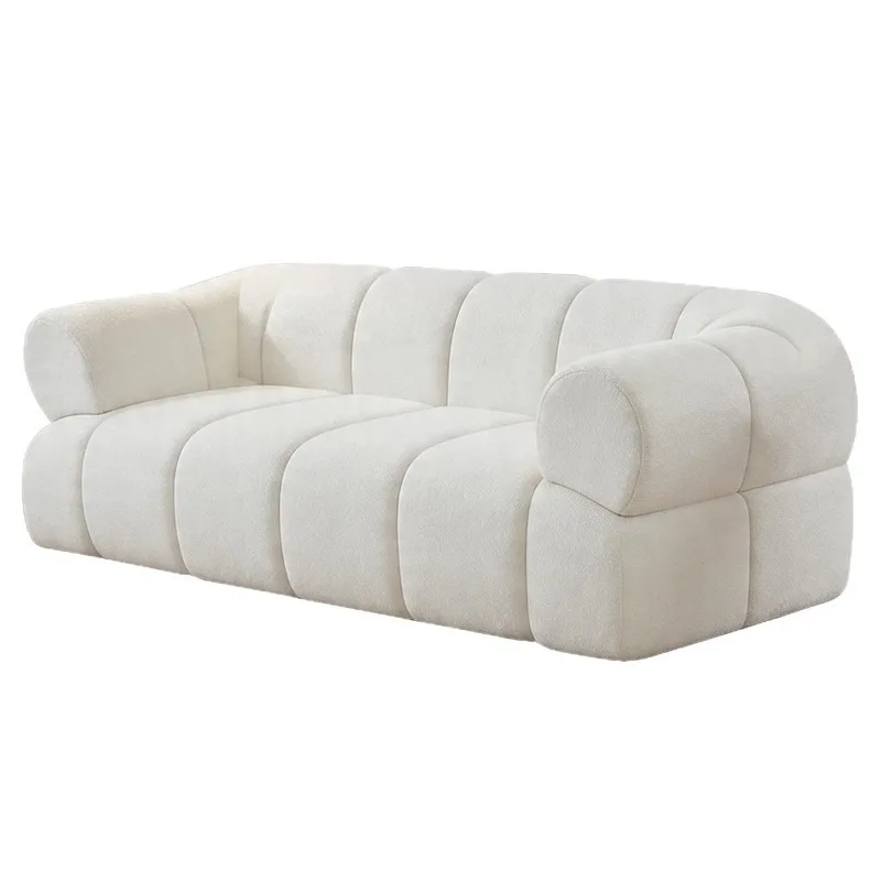 White compressed sofa, integrated frameless, frameless, boneless, vacuum compression sofa furniture